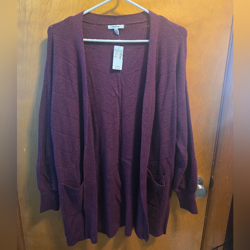 2/$15 Maurices Maroon Women's Cardigan